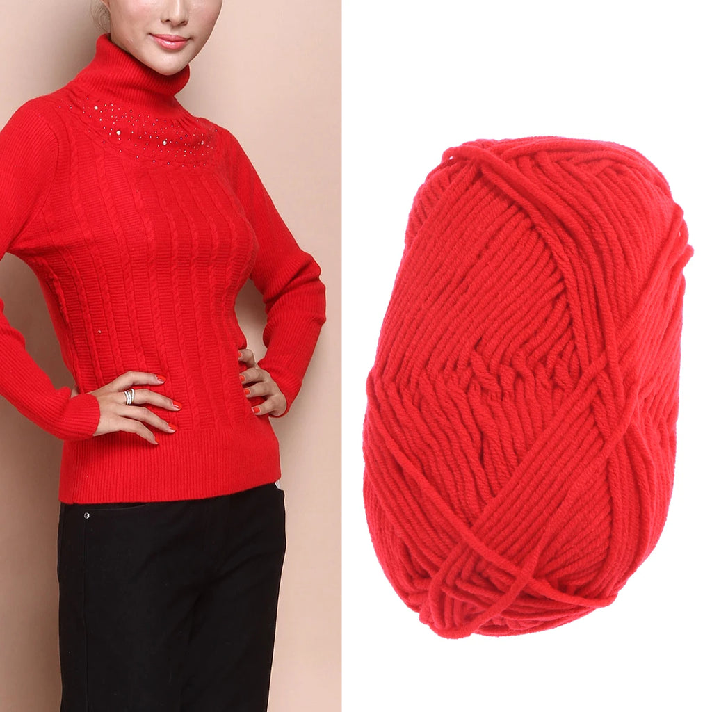 Red Milk Wool Yarn Cotton