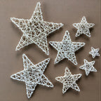 Vine Woven Wreaths White Rattan Woven Star