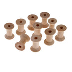 10 Pieces Small Wooden Spools