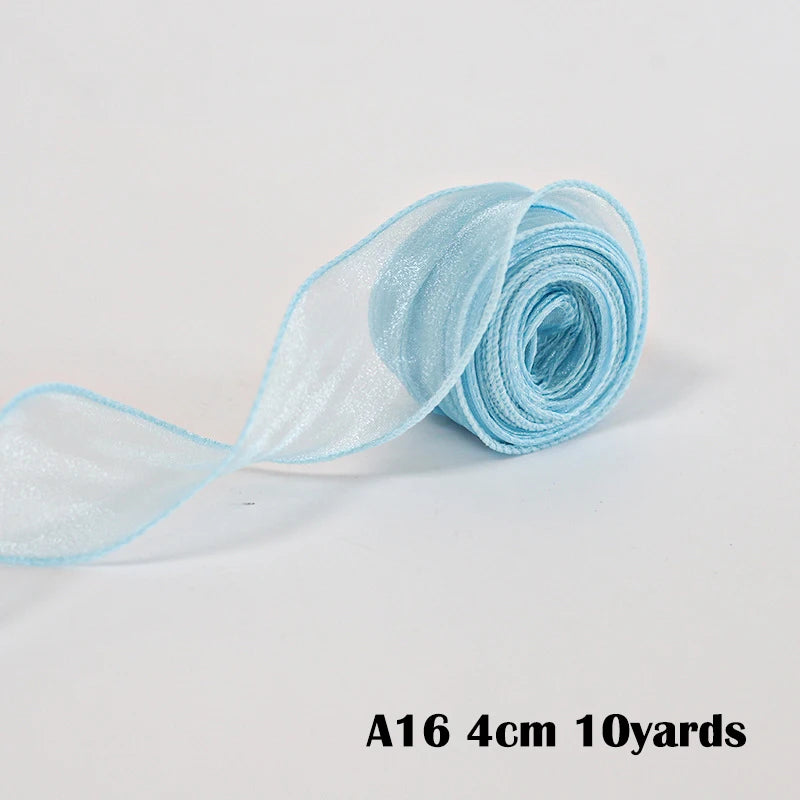 40mm 10Yards Wavy Edge Fishtail Organza Ribbon