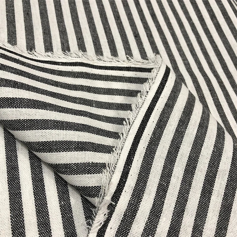 High Quality Yarn-dyed Fabric Striped Cotton Linen Fabric