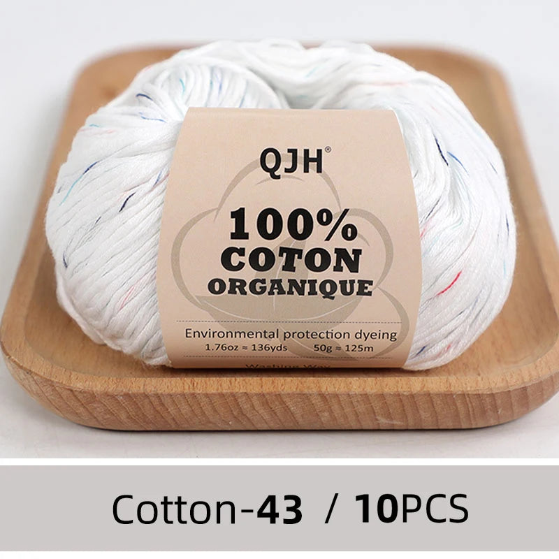 10PCS 100% Organic Cotton Yarn