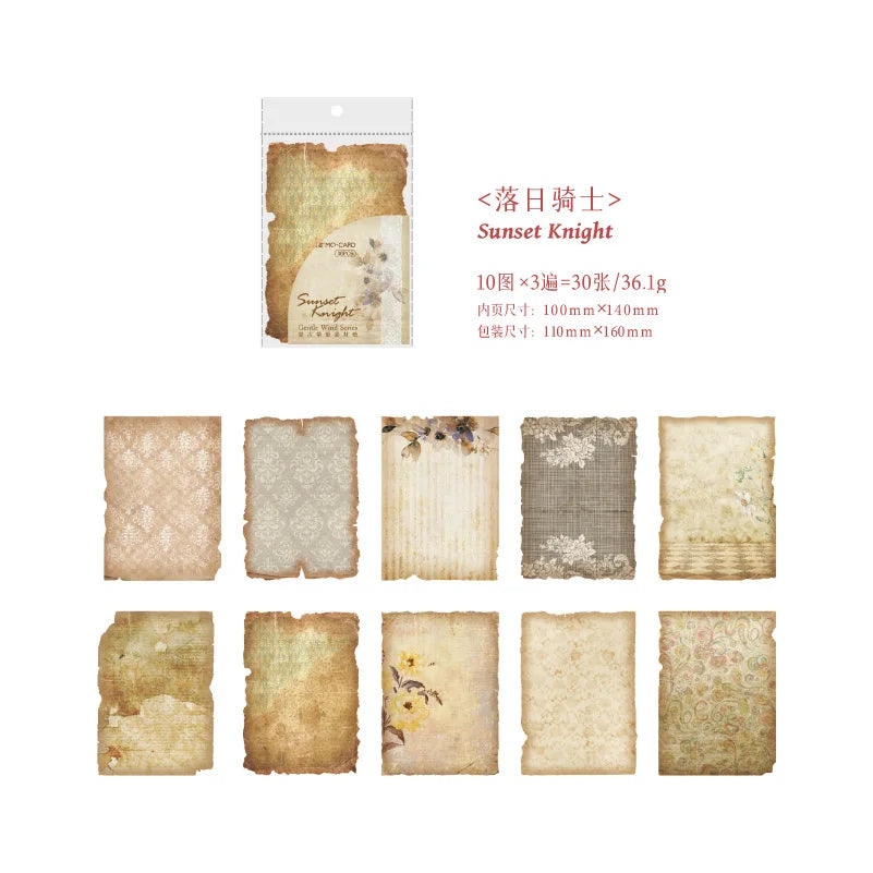 30 - Sheet Vintage Blended Material Paper Set
