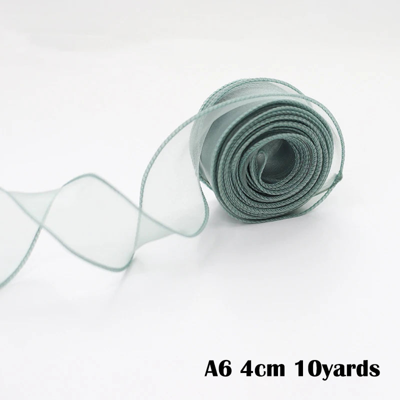 40mm 10Yards Wavy Edge Fishtail Organza Ribbon