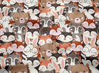 160*50cm Animal Babbit Fox Printed Cotton Fabric