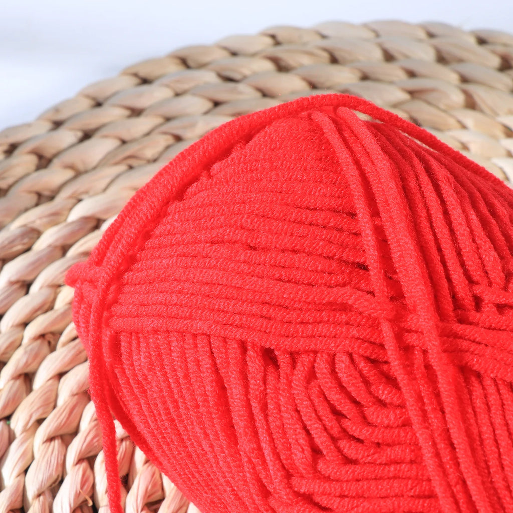 Red Milk Wool Yarn Cotton