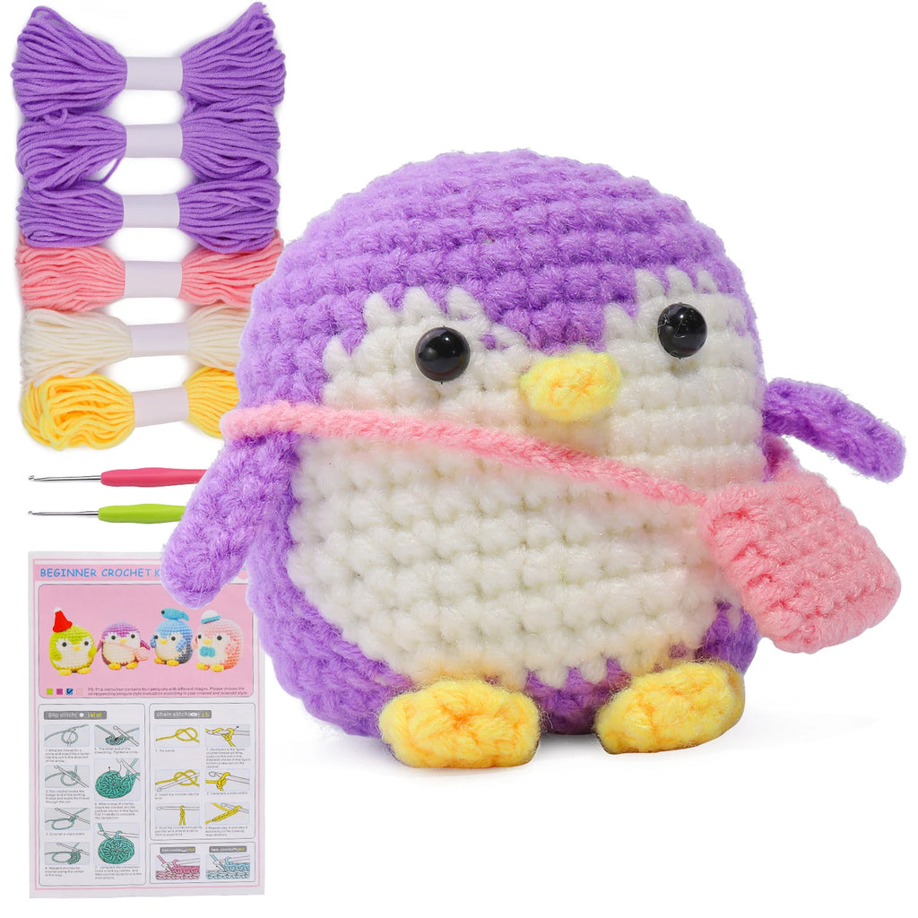 KRABALL Penguin Crochet Kit for Beginners