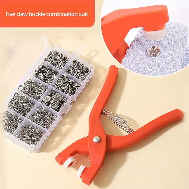 Snap Button Kit with Hand Pressure Pliers 50pcs Snaps