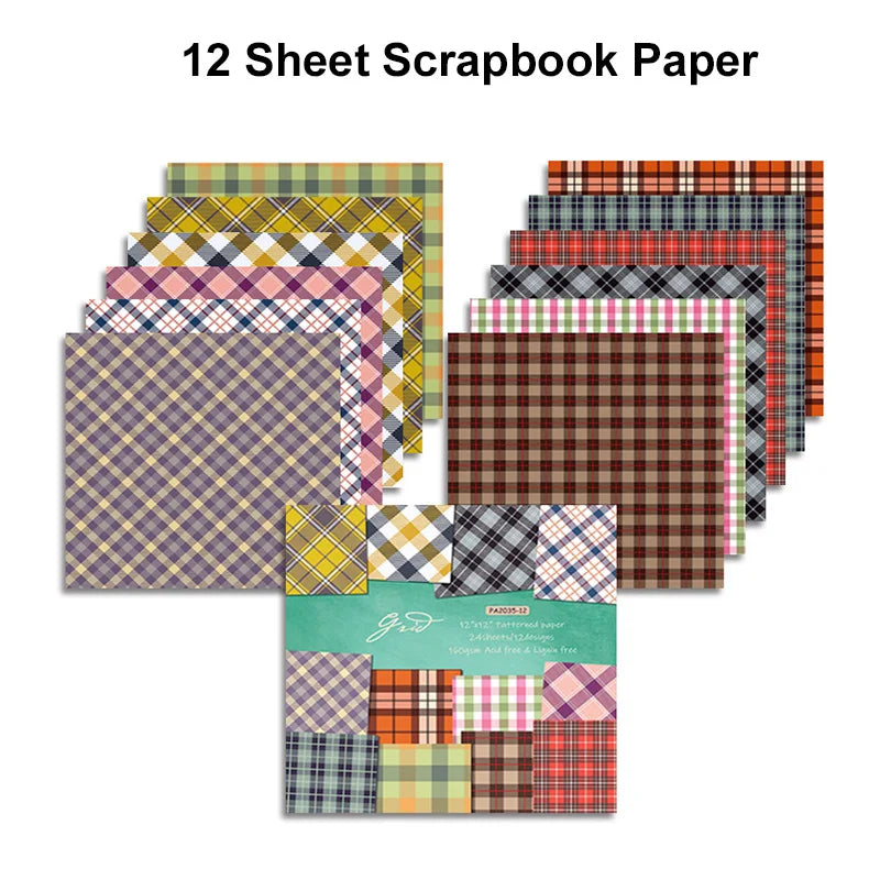 12 Sheet Scrapbook Paper 30x30cm