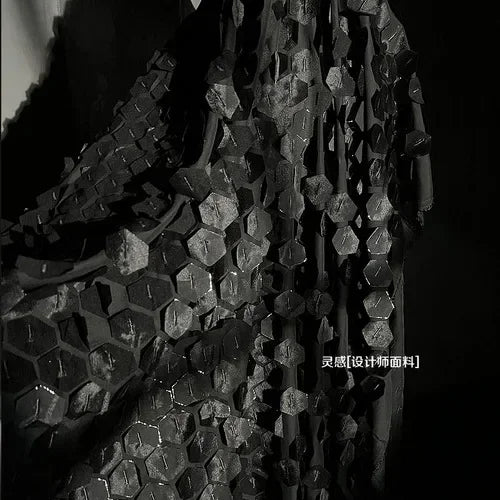 Standing weight texture geometric panel sheer