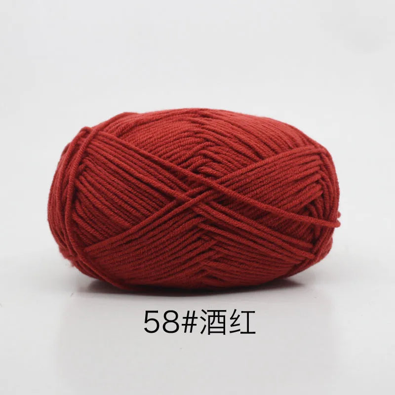 40-50g/Set 4ply Milk Cotton(80%) Knitting Yarn