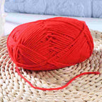 Red Milk Wool Yarn Cotton