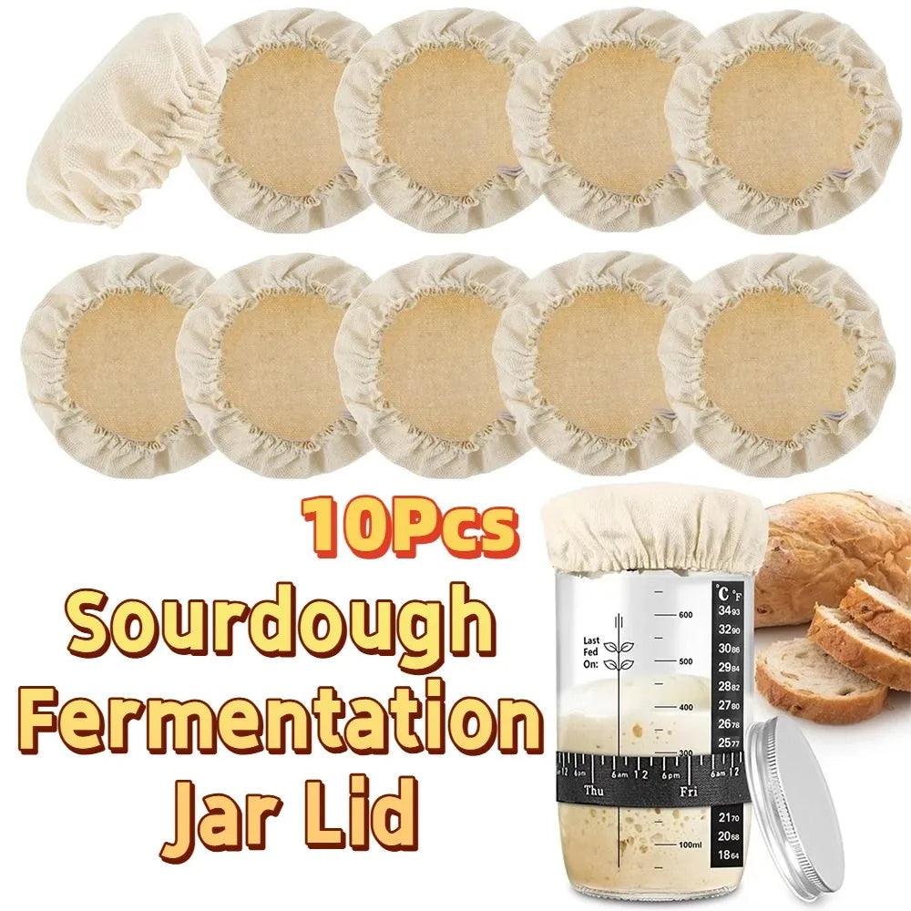 10Pcs Reusable Sourdough Starter Jar Covers