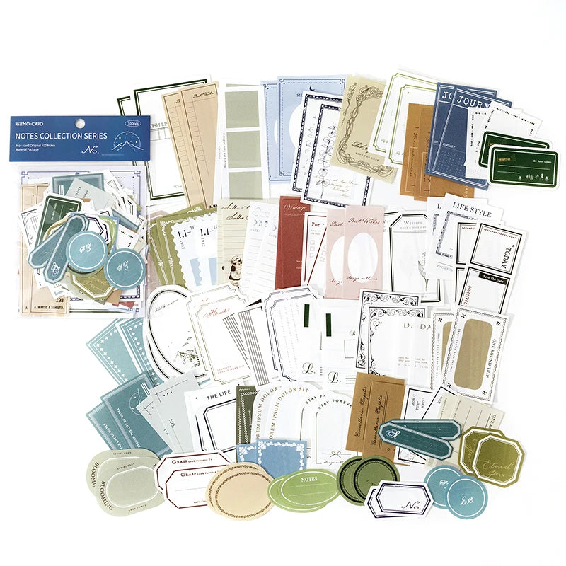 100pcs/pack Vintage Memo Paper