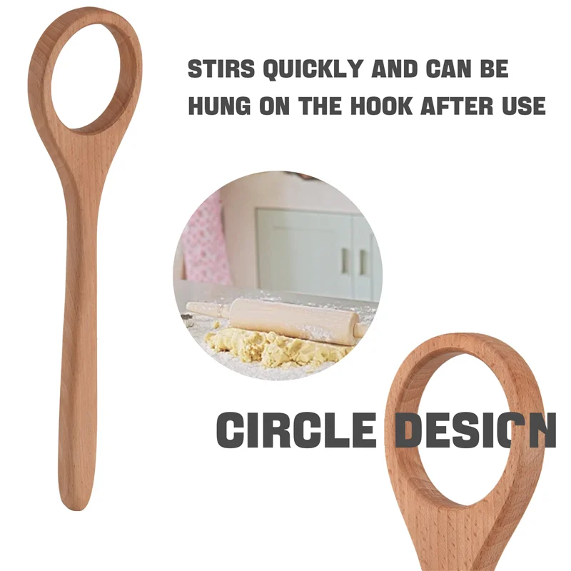 12 Inch Wooden Danish Dough Whisk