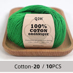 10PCS 100% Organic Cotton Yarn