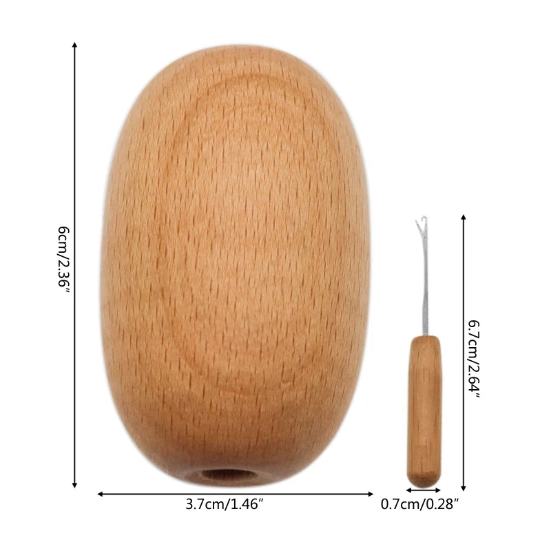 Darning Egg with Sewing Seam Ripper