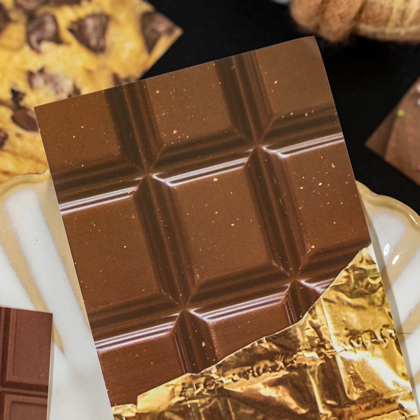 50sheets Memo Material Retro Food Pattern Craft Paper