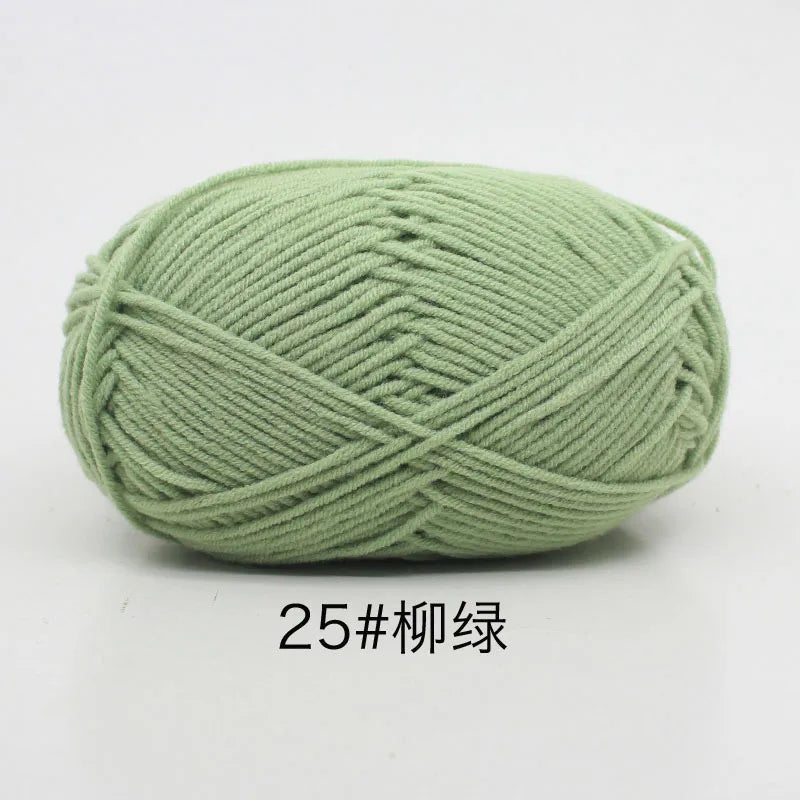 40-50g/Set 4ply Milk Cotton(80%) Knitting Yarn