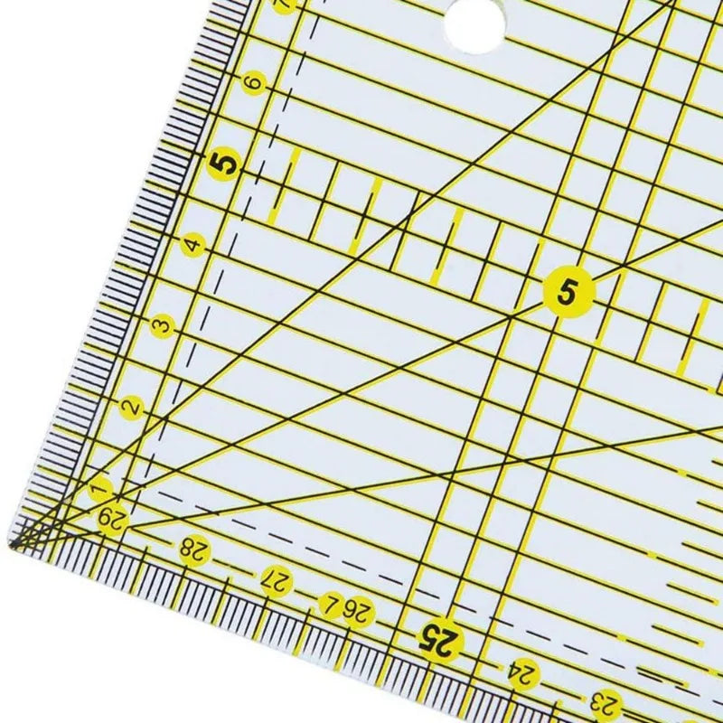 15*30 Quilters Ruler with Double Colored and Grid Lines