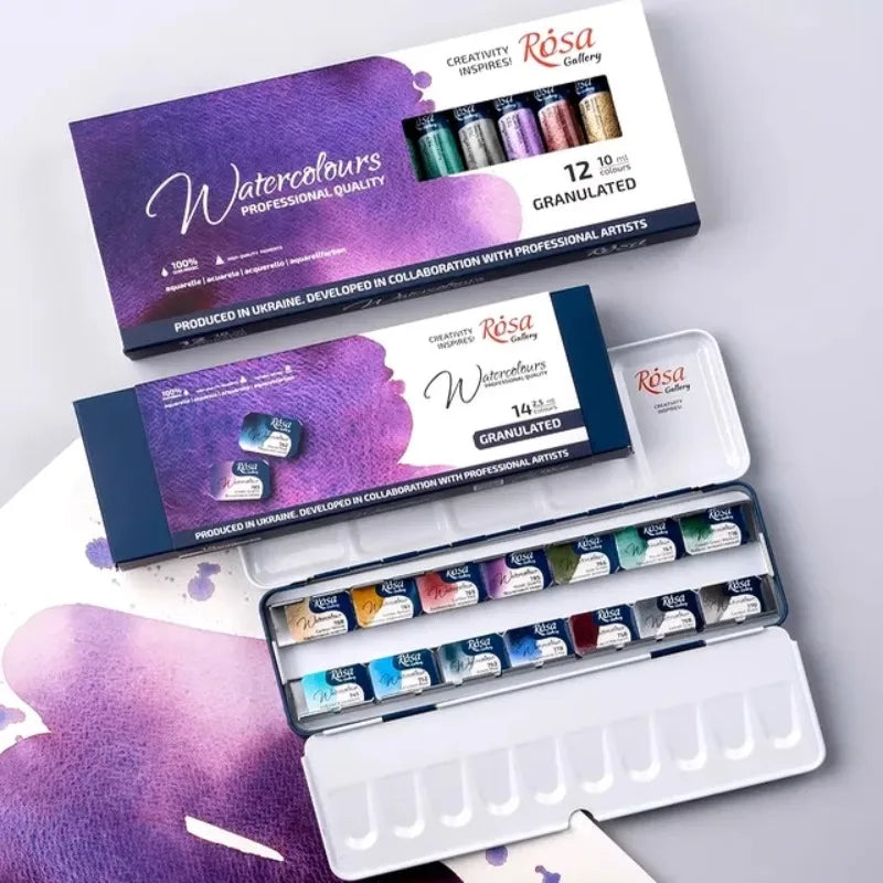 Rosa's New Artist-grade Layered Precipitation Watercolor Paint Set