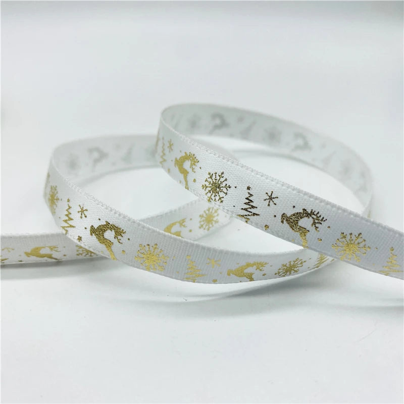 5yards/Lot 10mm Christmas Ribbon