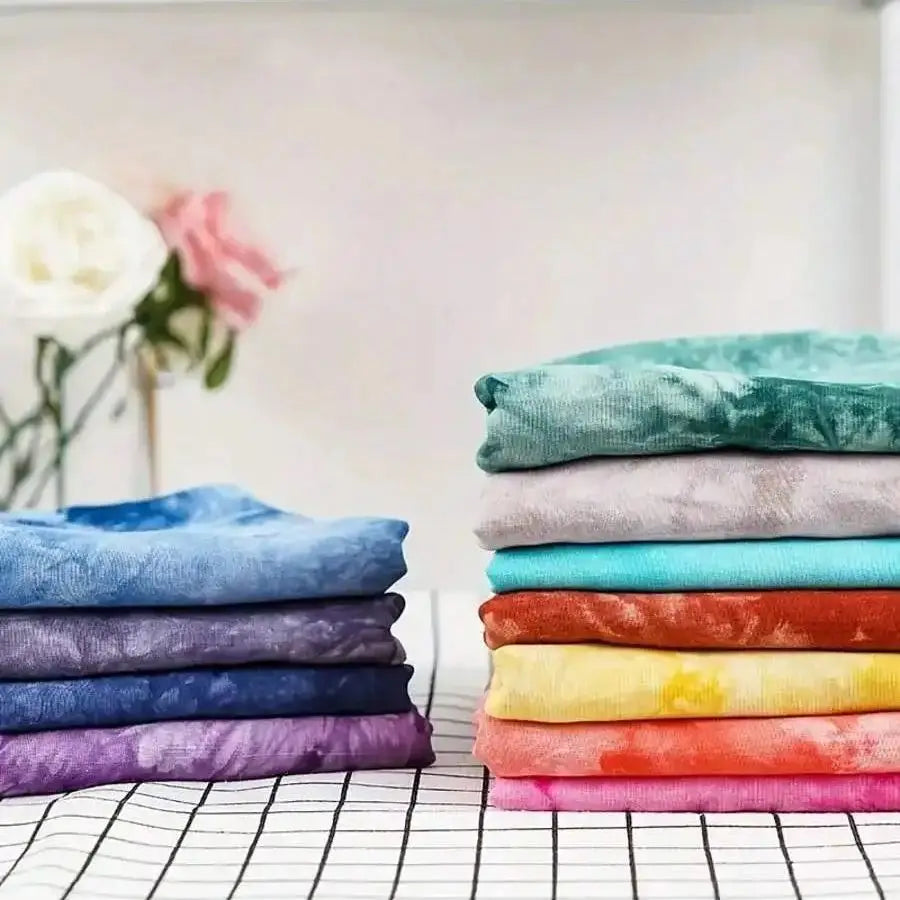 8-pcs tie dye gradient quilted fabric