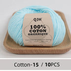 10PCS 100% Organic Cotton Yarn