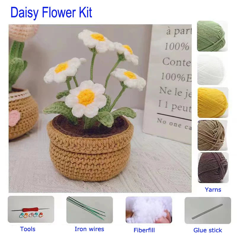 Flower Crochet Knitting Kit Tulip