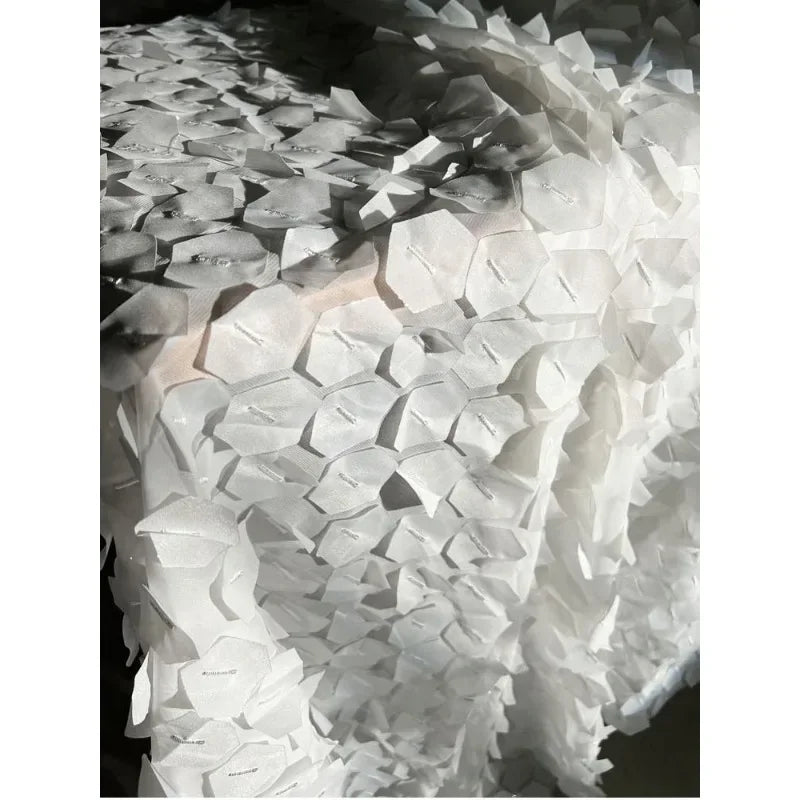 Standing weight texture geometric panel sheer