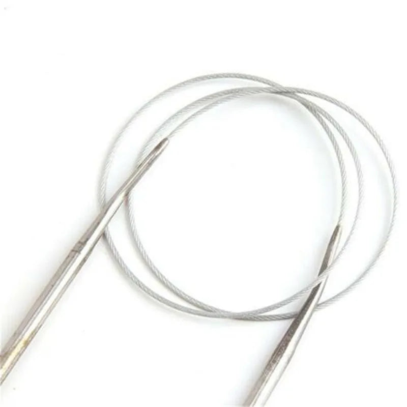 43/60/80/120cm Sweater knitting Needle Stainless Steel Ring Needle