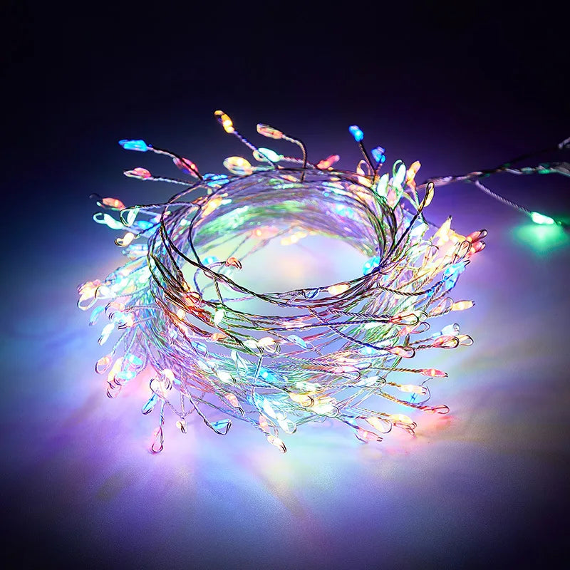 3/6/9M USB Power LED Firecracker String Lights Remote Control