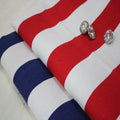 High End Red and White Striped Blue and White Striped