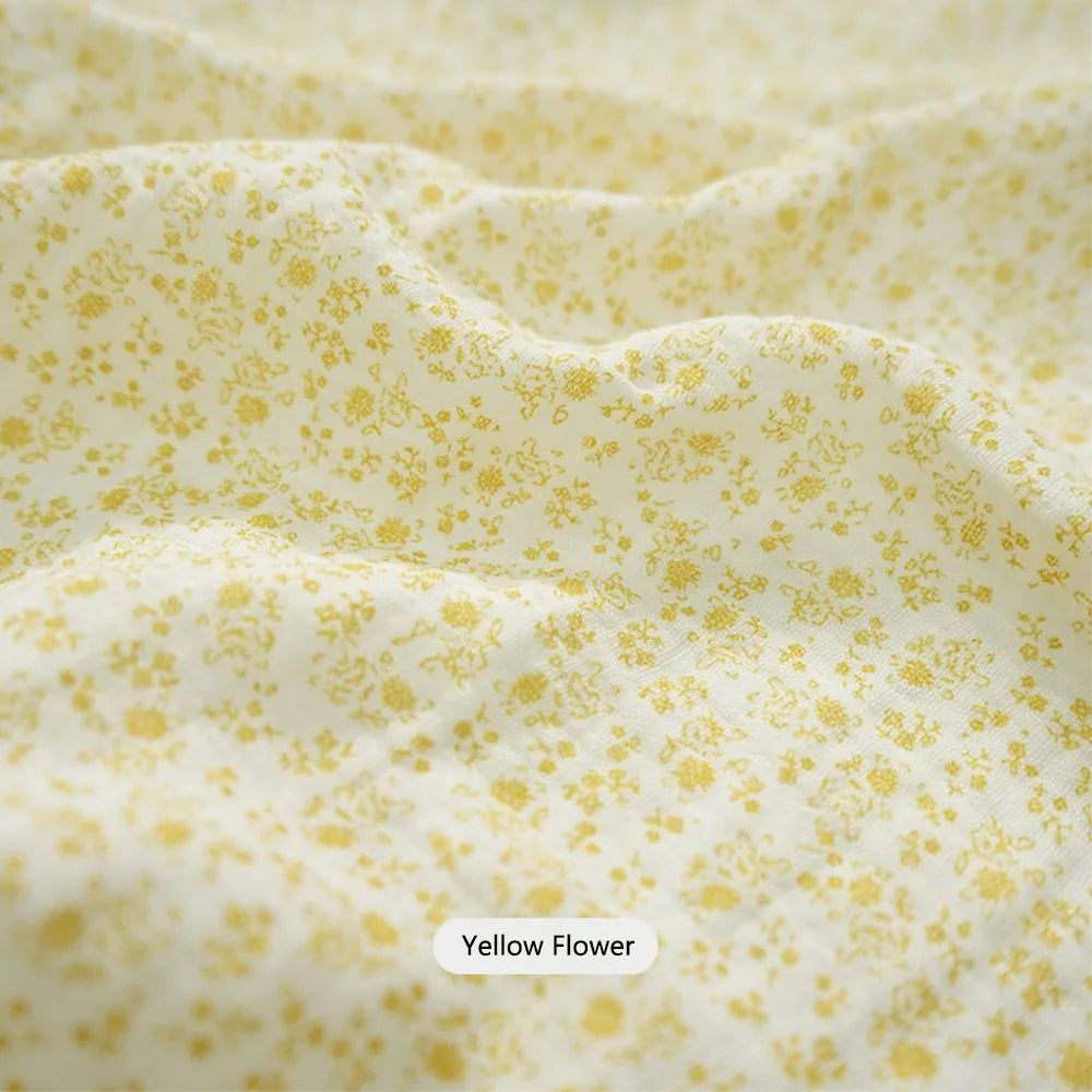 130*50CM Printed Pure Cotton Double-layer Crepe Fabric