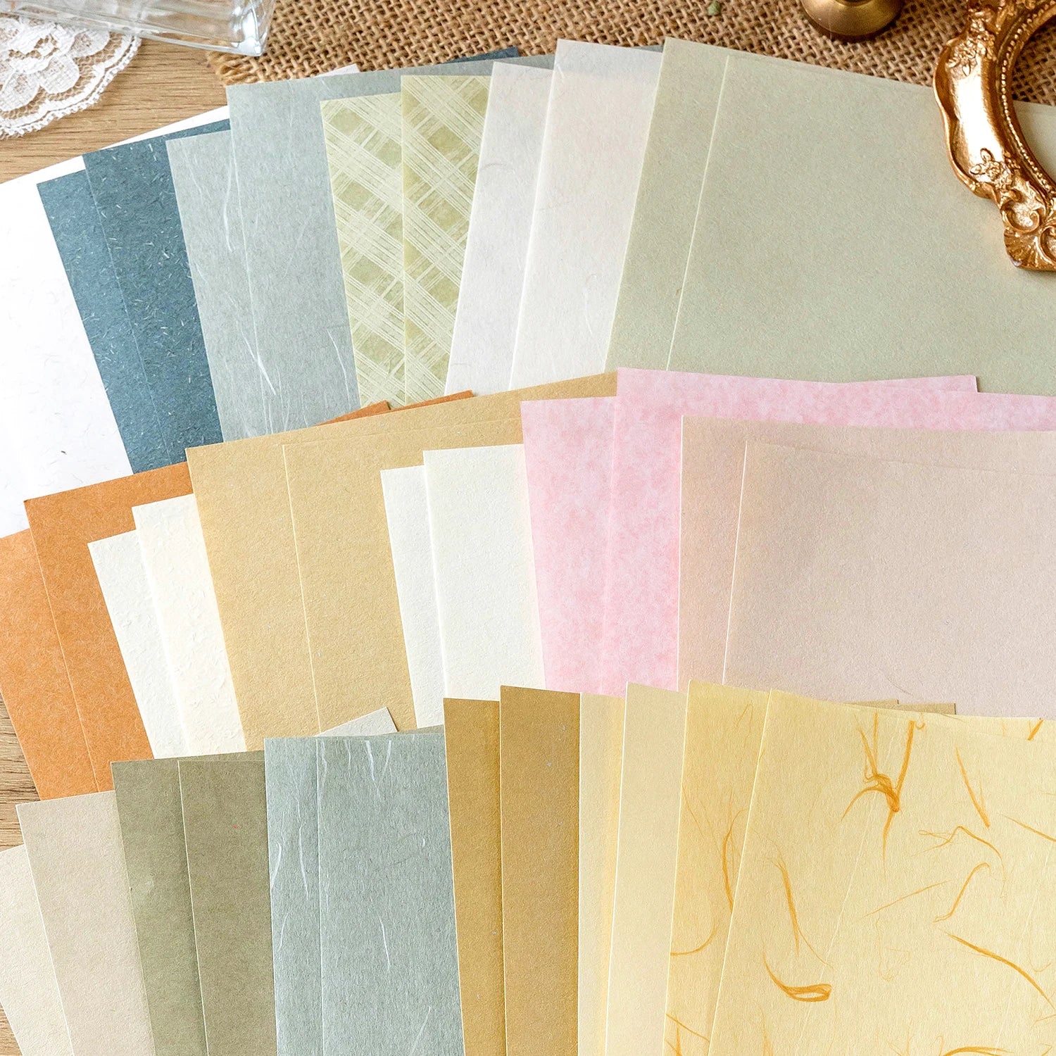40Pcs Vintage Decorative Collage DIY Craft Background Paper