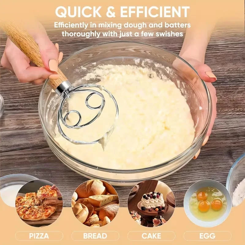 1-pc Danish Dough Whisk - Stainless Steel