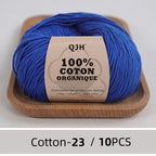 10PCS 100% Organic Cotton Yarn