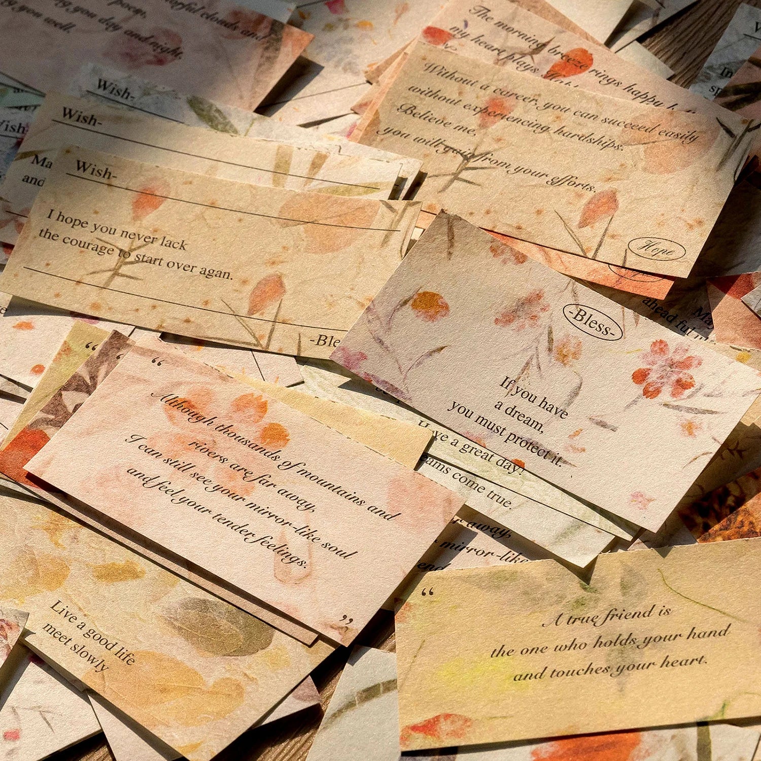 100pcs/pack English Vintage Material Scrapbooking Accessories