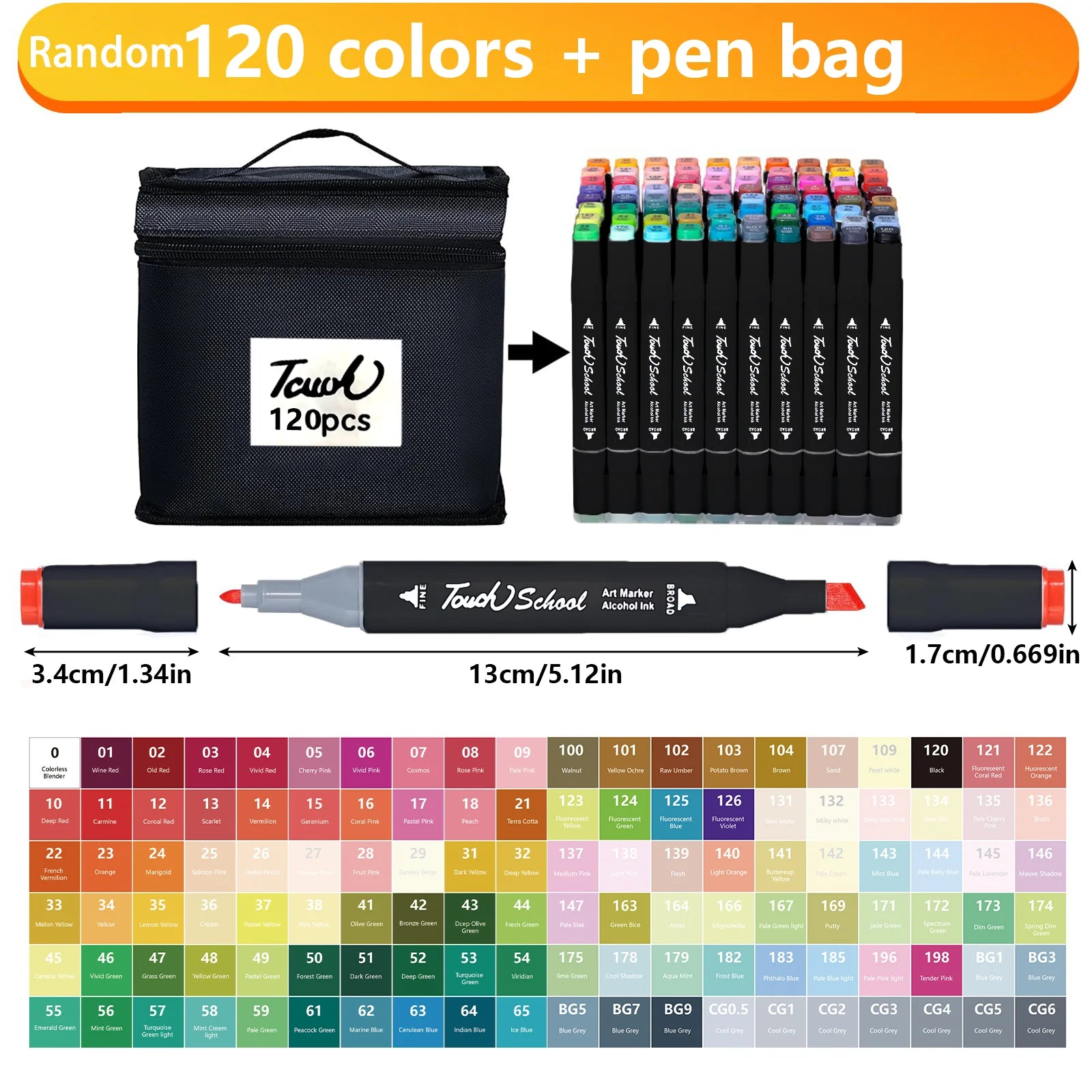 Alcohol Markers Dual Brush Tip Permanent Art Markers Set