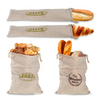 Linen Bread Bags Reusable Drawstring Bag For Loaf