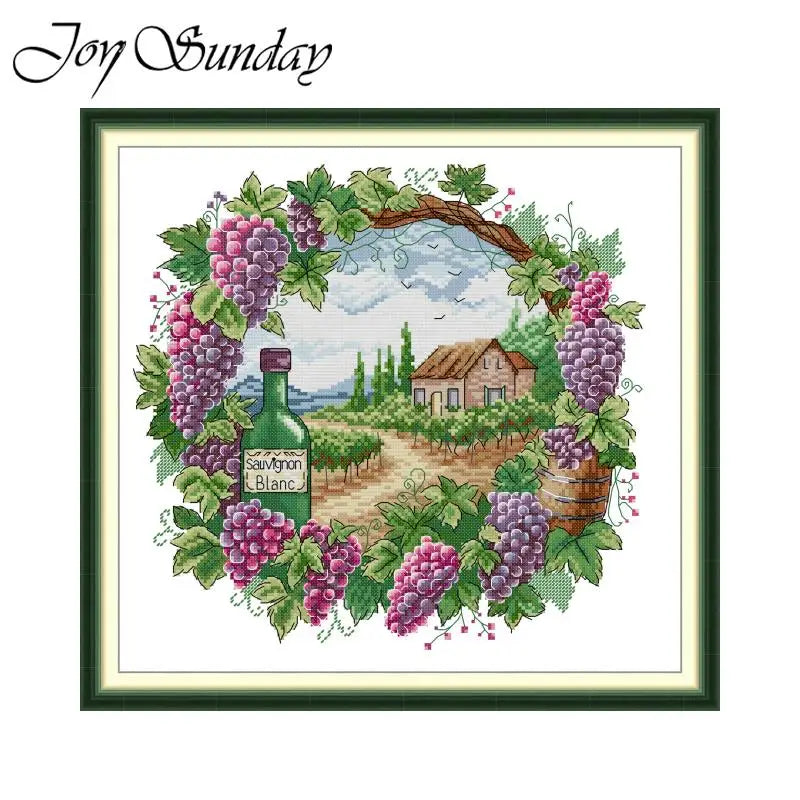 The Four Seasons Scenery Series in The Wreath Cross Stitch Kit