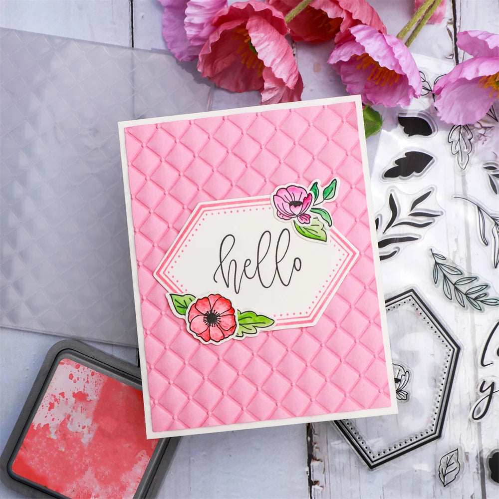 Padded Quilt 3D Embossing Folder Square