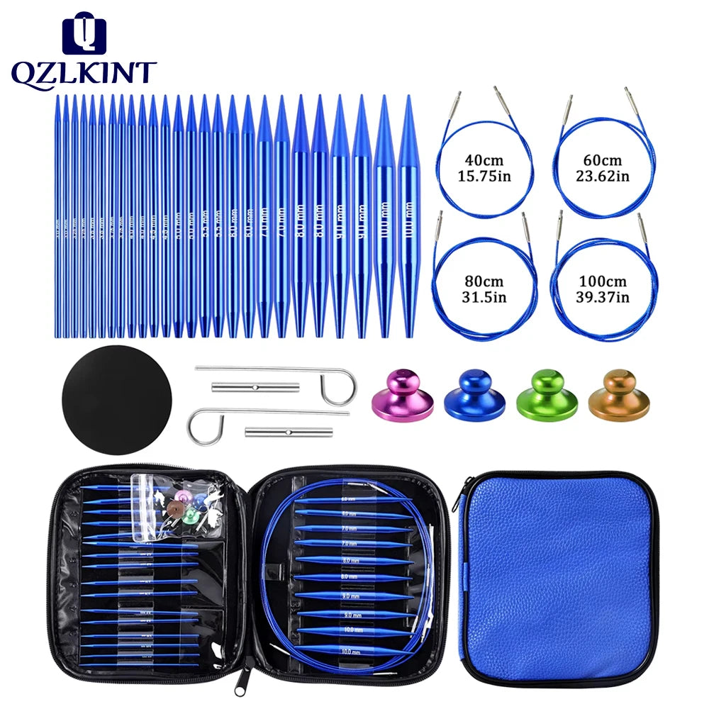 Gemstone Blue Knitting Needle Set Tool