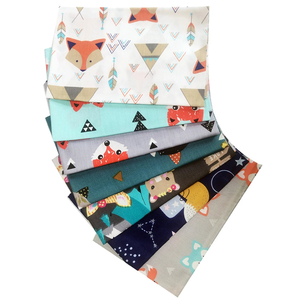 40/50*50cm 6-8 PCS Candy Color Floral Fat Quarter Fabric Bundles