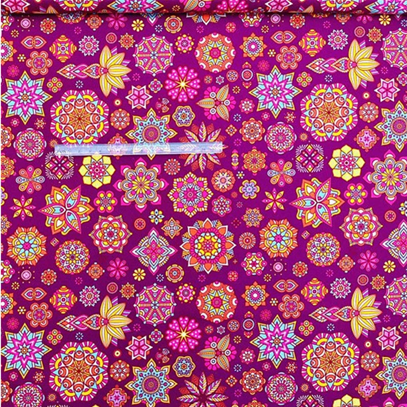 50x55/110cm Bohemian Style Motif, Quality Designer Cotton Fabrics
