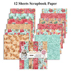 12 Sheet Scrapbook Paper 30x30cm