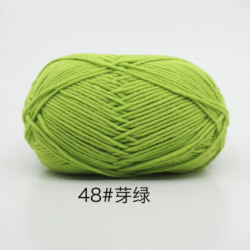 40-50g/Set 4ply Milk Cotton(80%) Knitting Yarn