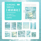 20pcs Flowing Light Wave Shadow Series Wave Theme PET Stickers