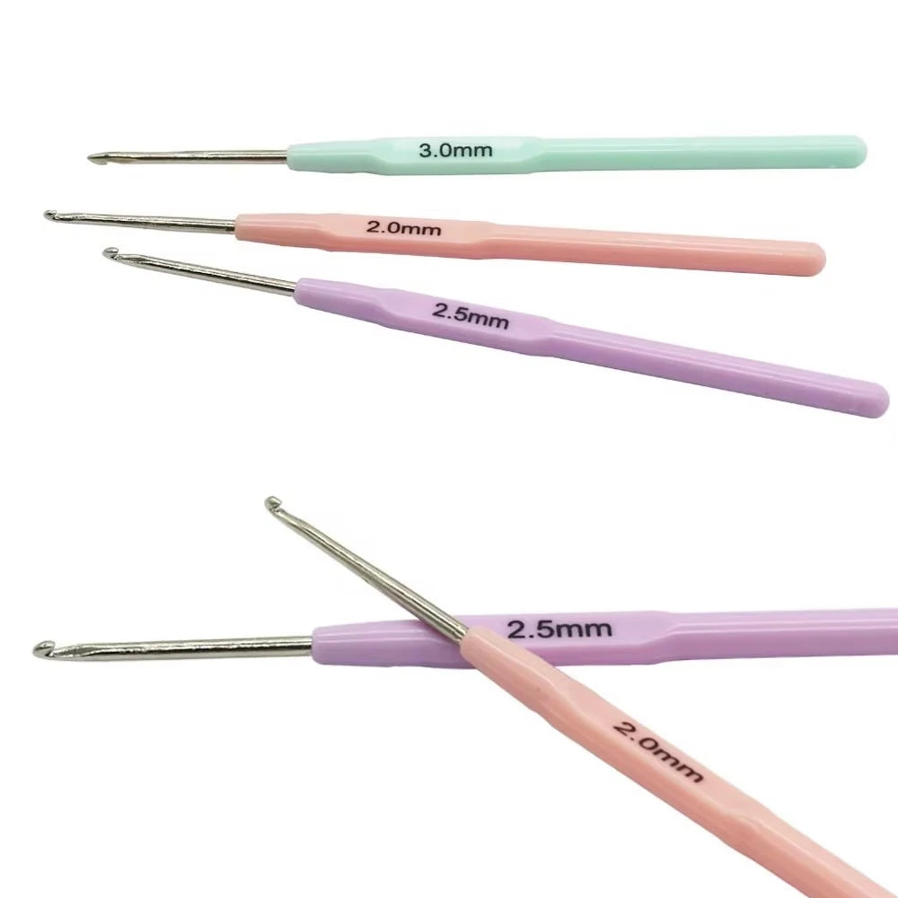 3pcs/set Plastic Crochet Hooks Set