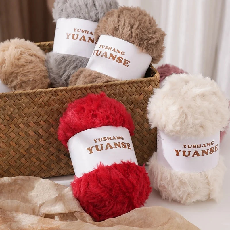 Faux Fur Yarn for Knitting